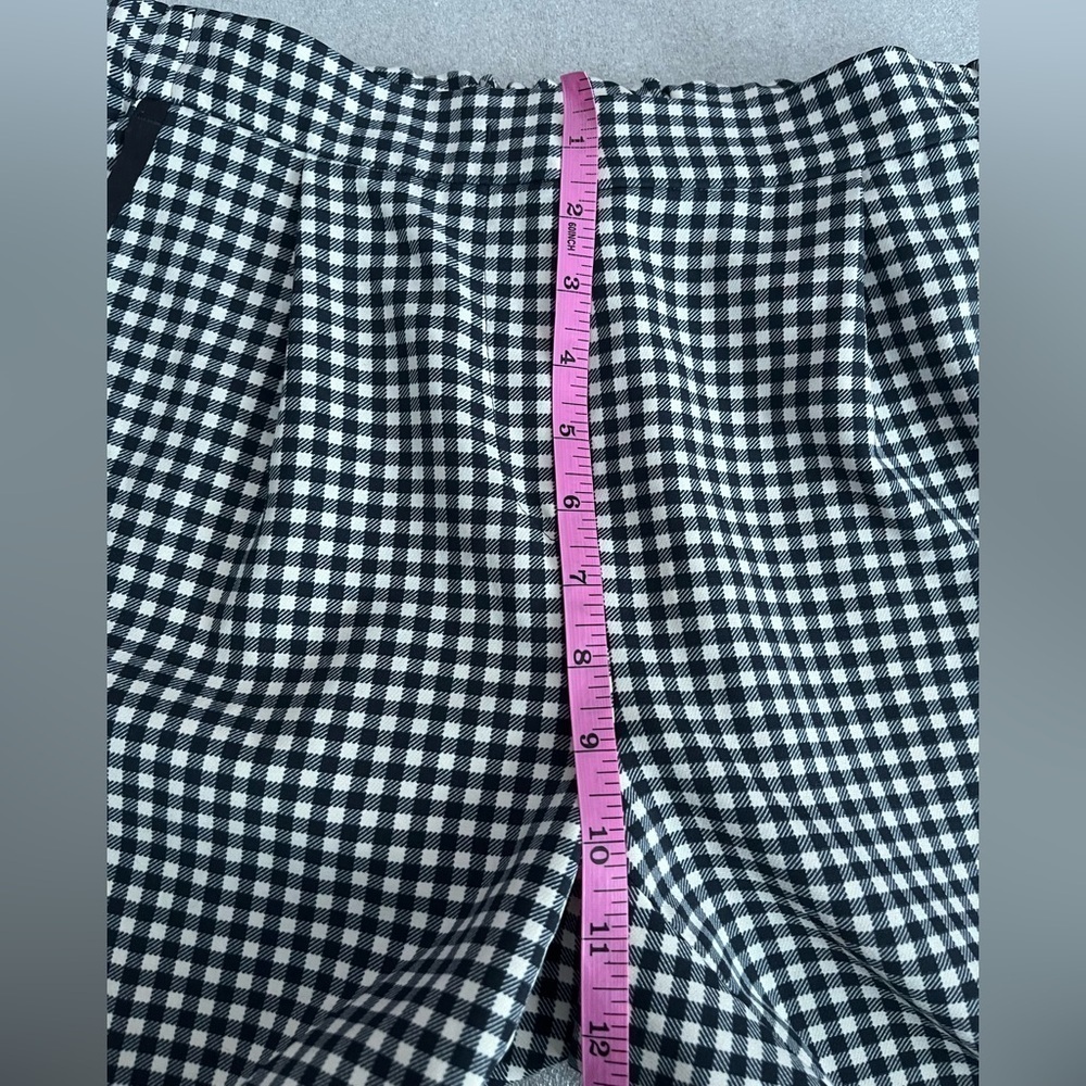 [US6]Weekend MaxMara Black and White Gingham Cropped Ankle Pants - Picture 7 of 11